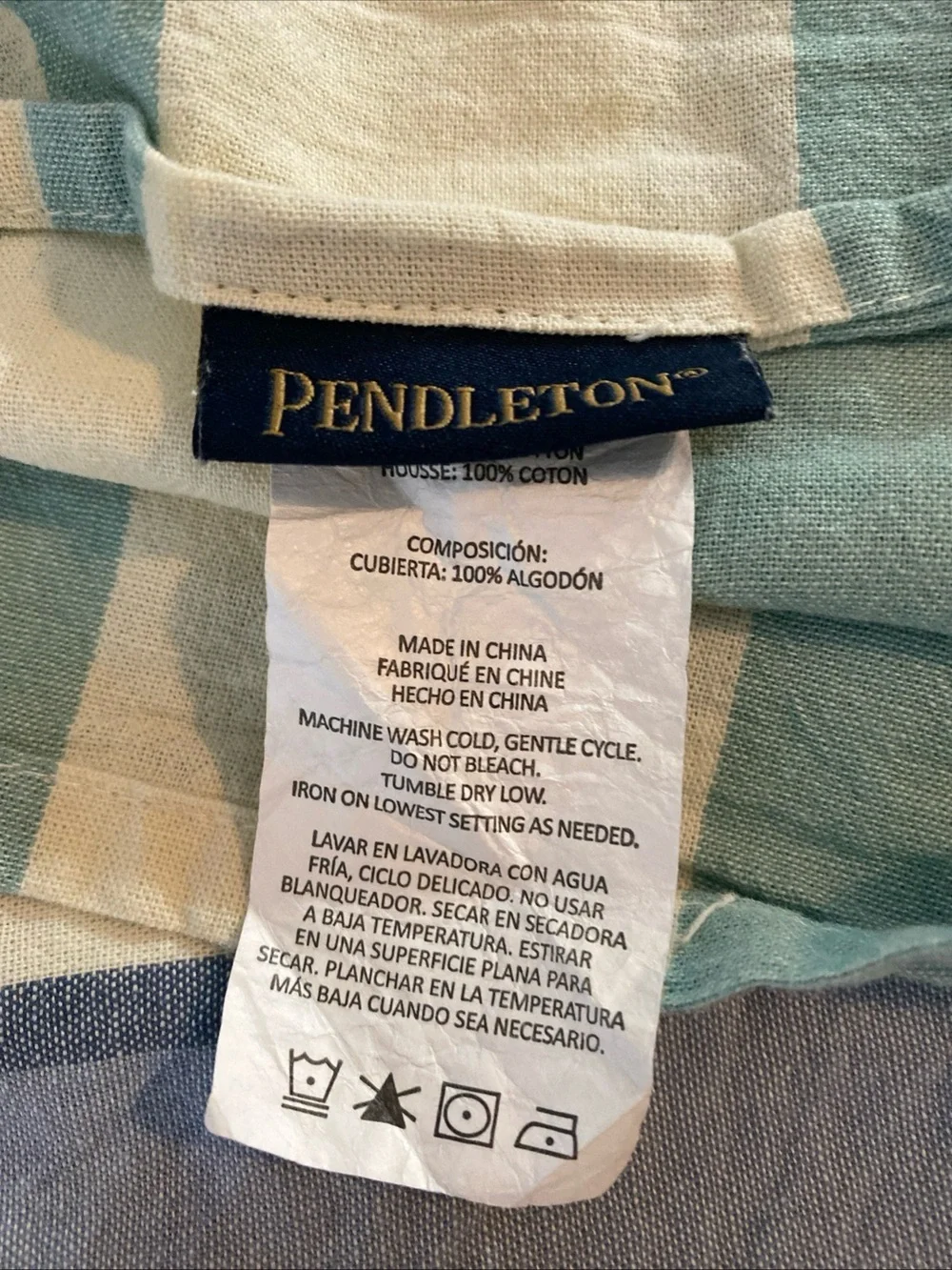 Pendleton Cascade Stripe Grand Canyon Striped King Comforter 1 Sham 100 Cotton